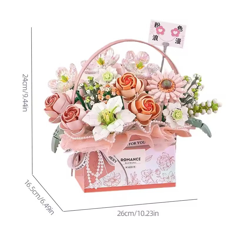 BloomBricks™ - Radiant Rose Basket