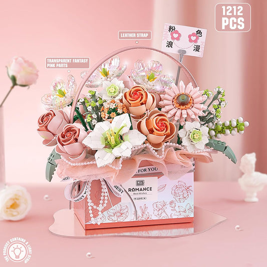 BloomBricks™ - Radiant Rose Basket